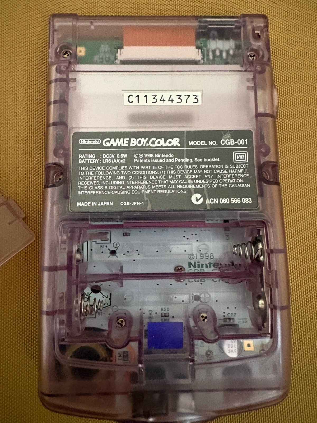 Nintendo Game Boy Color Handheld System - Atomic Purple