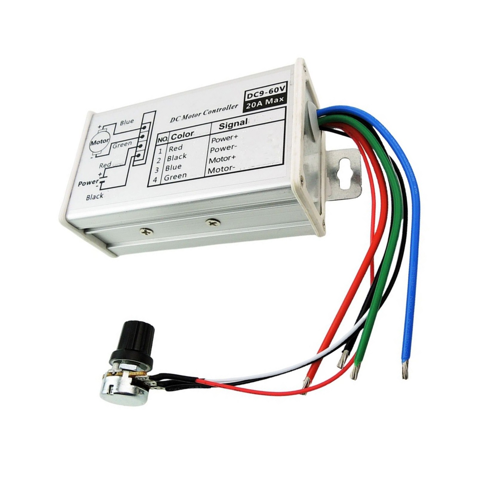 1 x DC Motor Speed Controller Switch Regulation With 105mm nstallation Hole