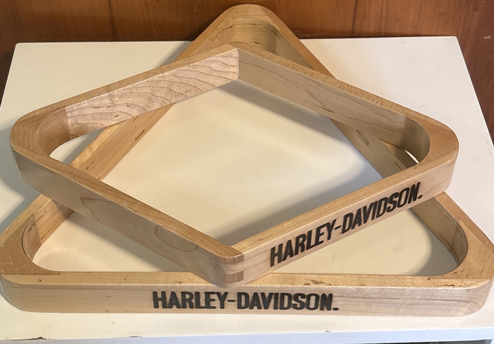 Harley Davidson 2 Pool Ball Rack & Harley Davidson 9 Ball 14 Billiards Bar