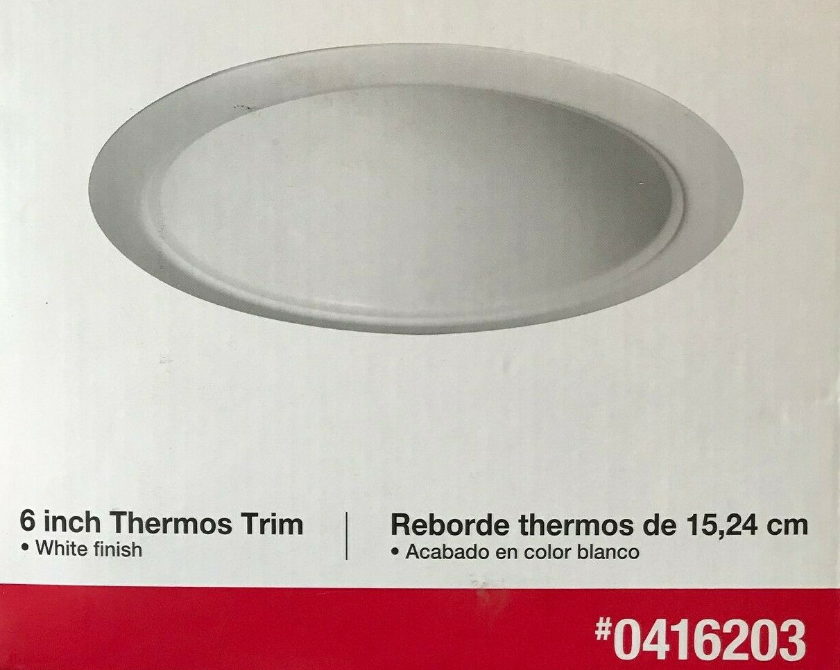 Utilitech 6" Recessed White Thermos Trim - 0416203 - NEW
