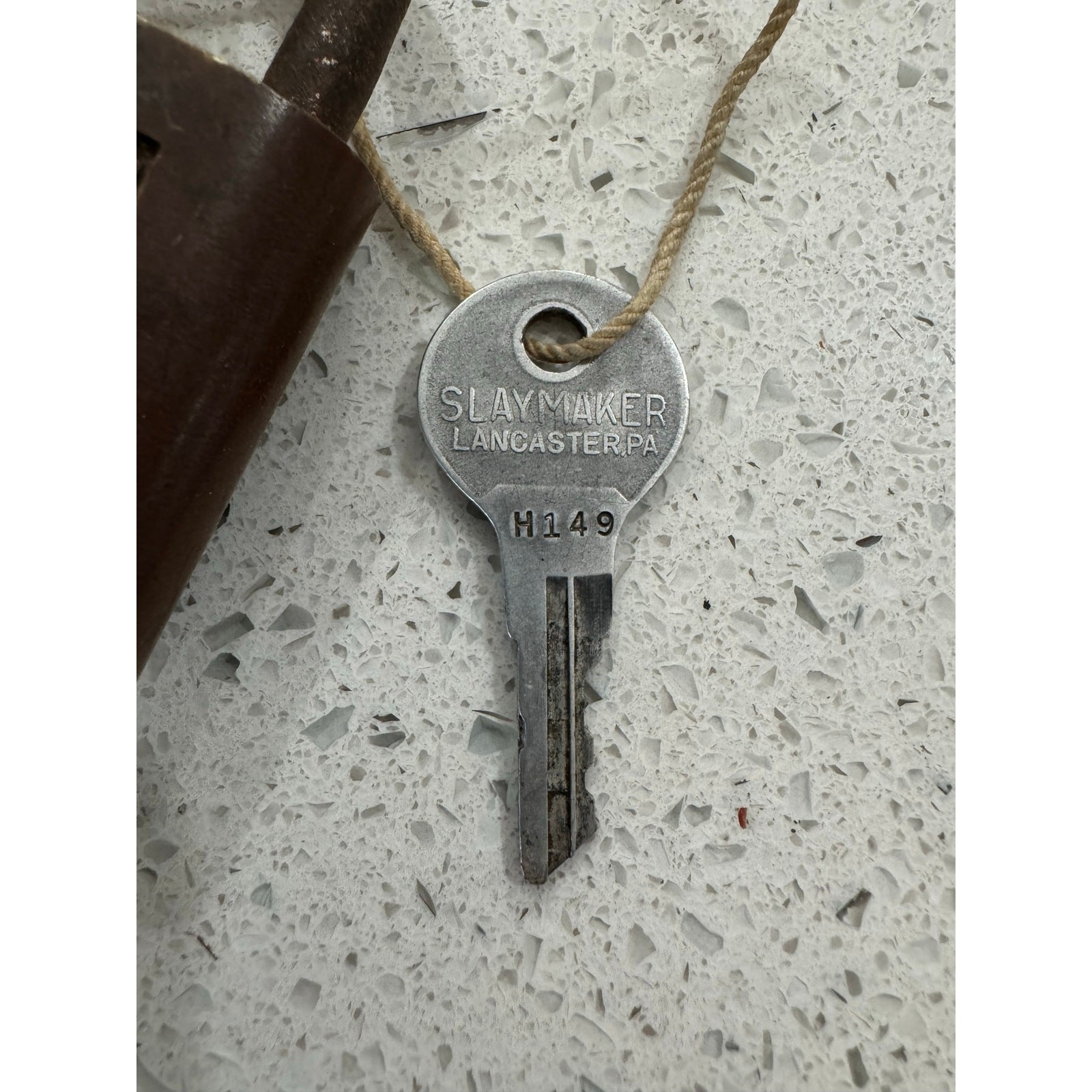 Slaymaker Super Vintage Brass Padlock With Key