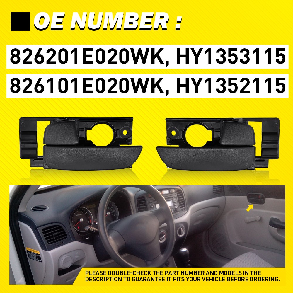 Interior Door Handle Inside Front Left Right Side For 2007-2011 Hyundai Accent