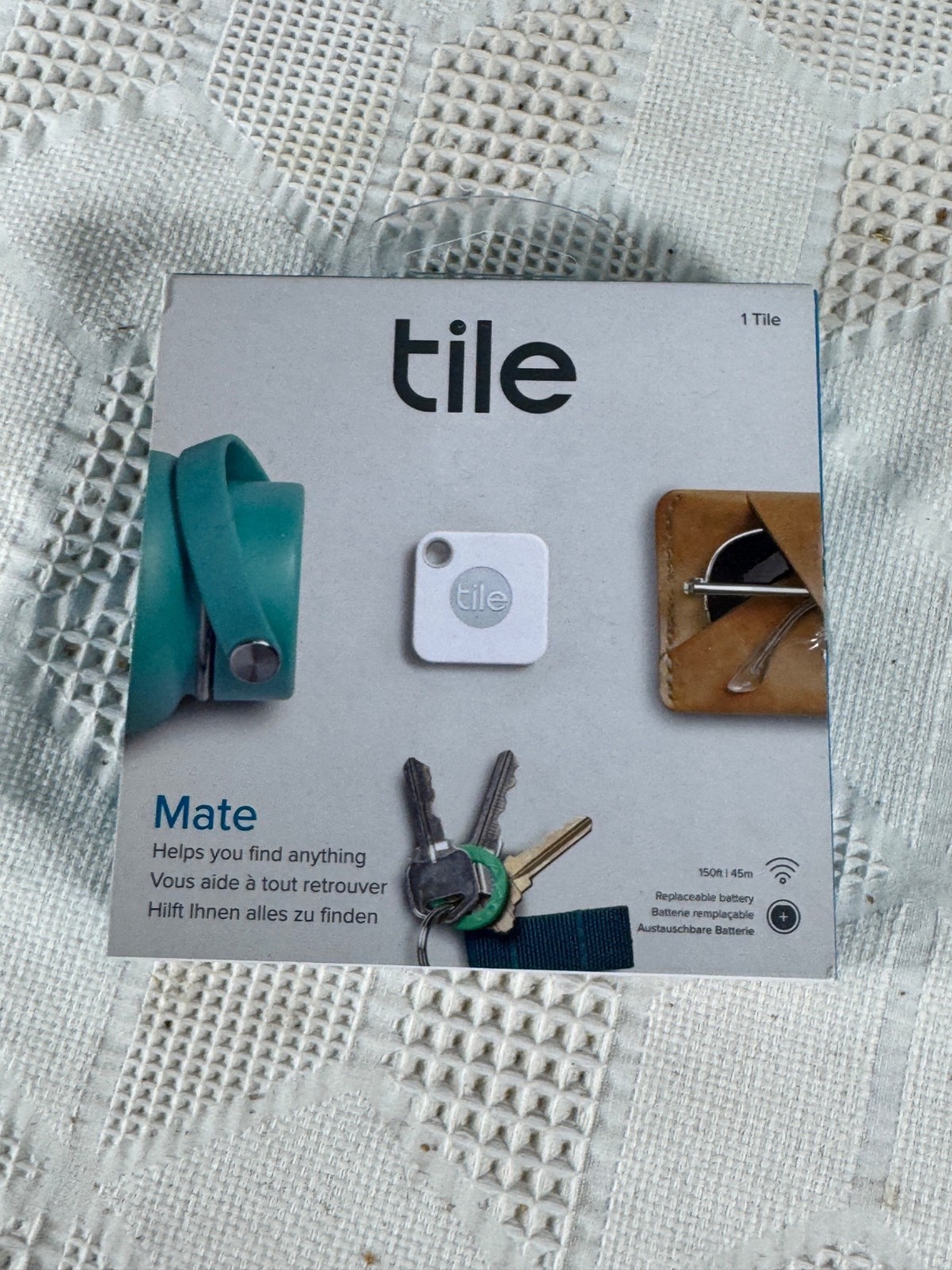 Tile Mate Bluetooth Tracker with Replaceable Battery 150ft Range T5001