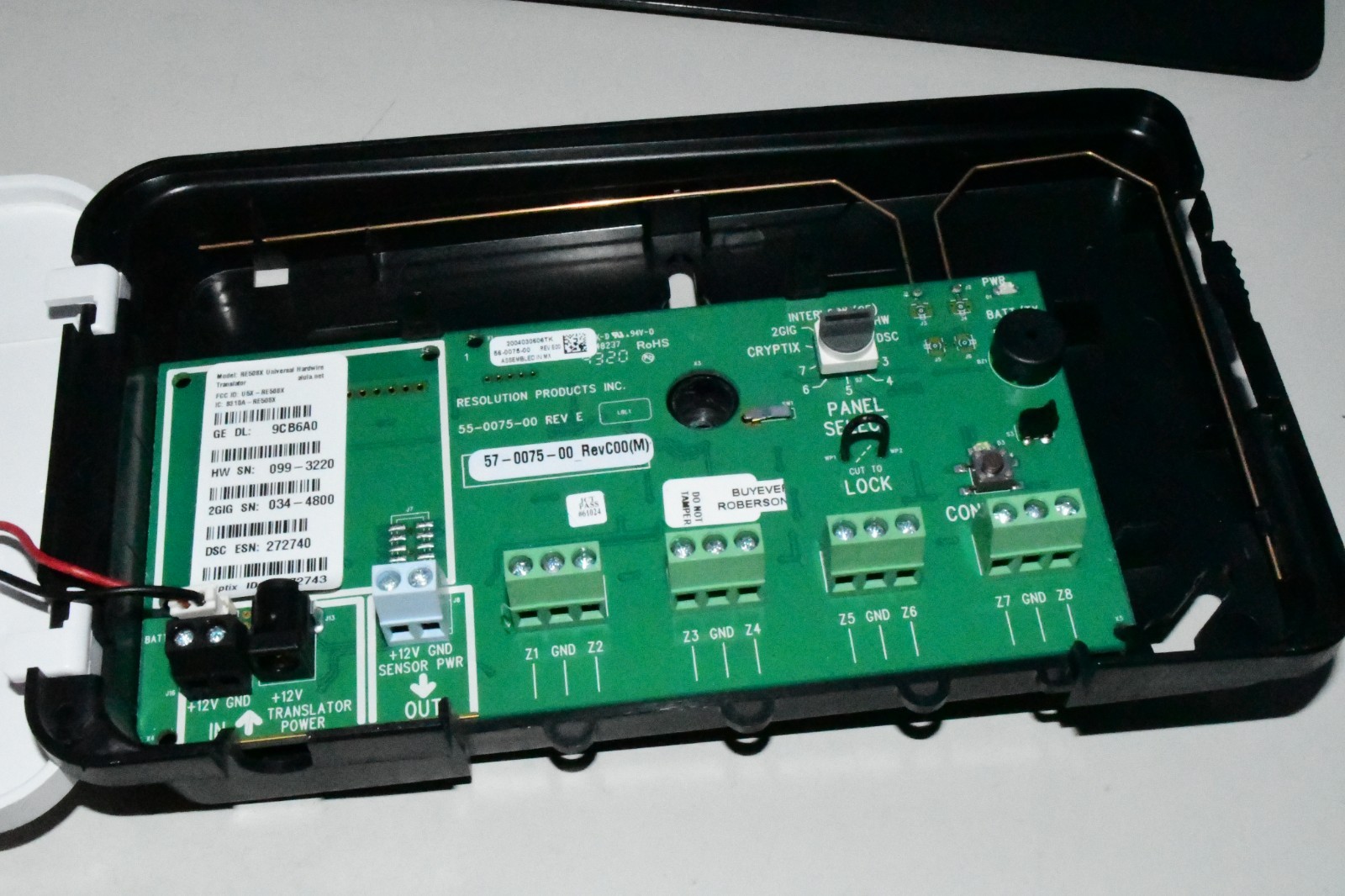 Alula RE524X Universal Wireless Translator Repeater - POWERS ON - NO AC PLUG 2D