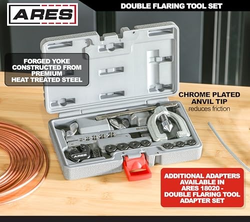 18019 - with Extra Adapters- Use on Copper, Aluminum, Double Flaring Tool Set