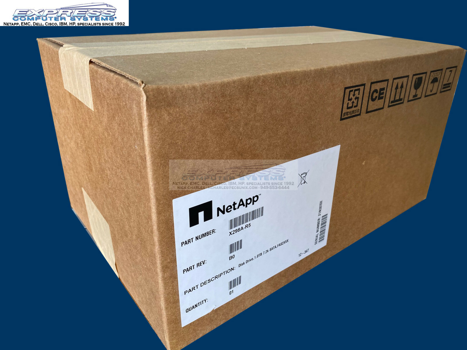 BRAND NEW Netapp X298A-R5 1TB 7.2K SATA FAS2020 FAS2050 FAS2040 FACTORY SEALED