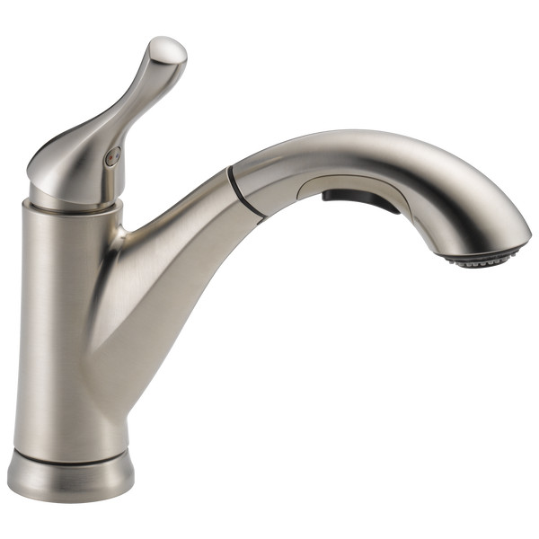 Delta Grant Pullout Kitchen Faucet Stainless-Certified Refurbished