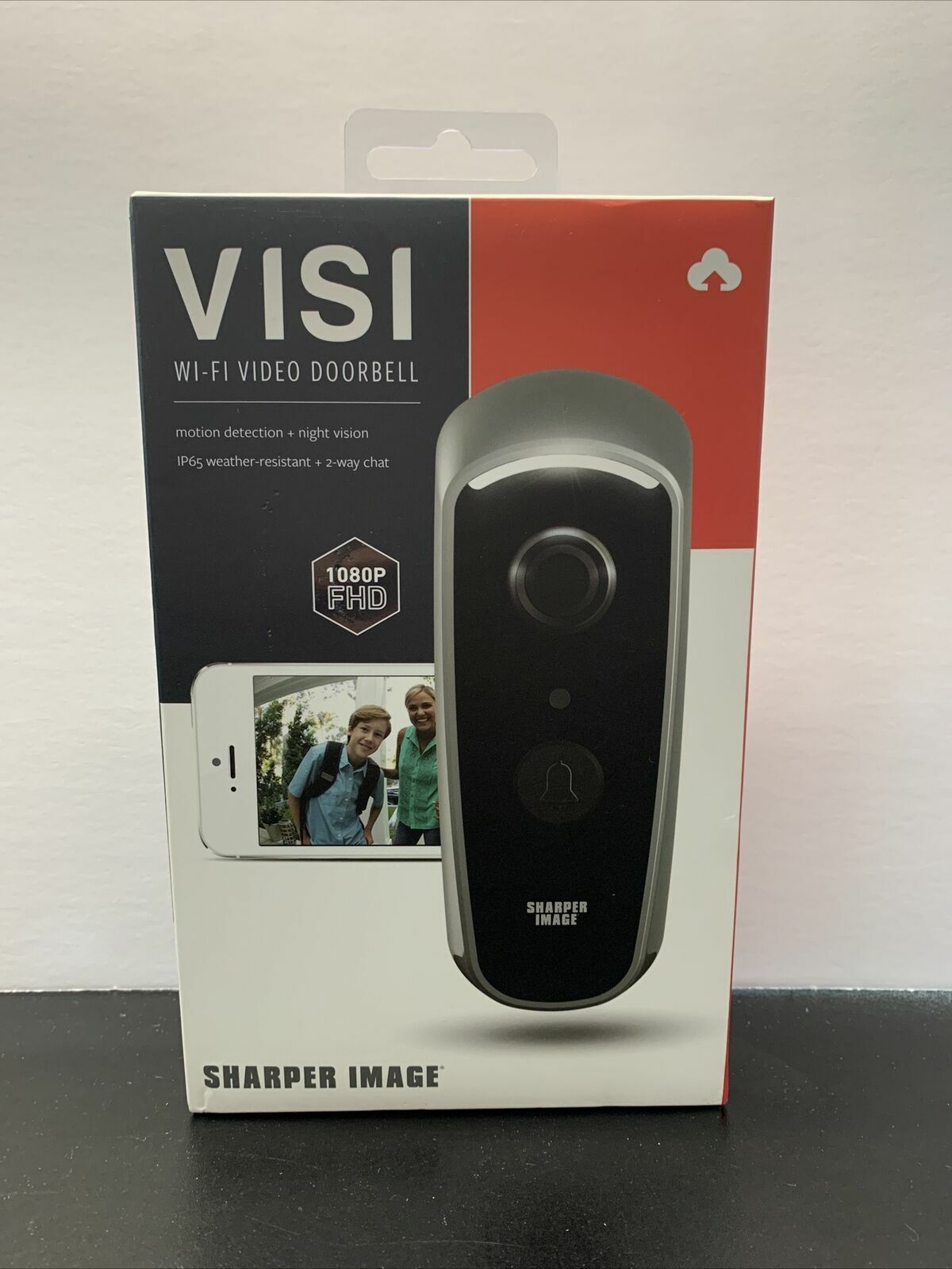 NIB SHARPER IMAGE WI-FI VIDEO DOORBELL WITH NIGHT VISION MOTION DETECTION 1080P