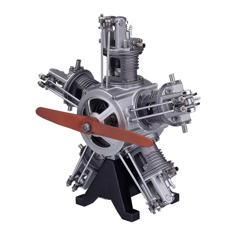 TECHING Five-Cylinder Radial Engine Plane Simulation Metal Machinery Electric