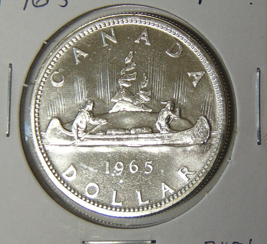 Proof-Like 1965 Canada Voyager Silver Dollar Queen Elizabeth II (5223)