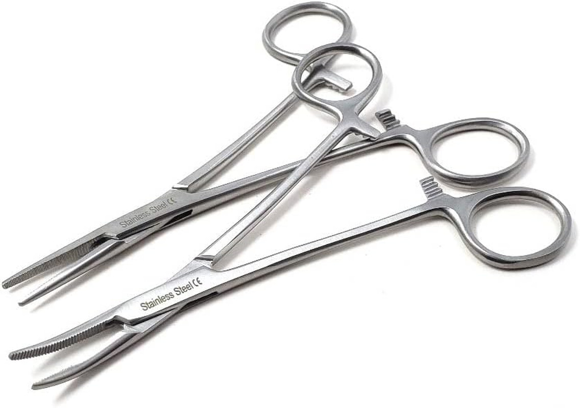 Set of 2 Stainless Steel Mosquito Pliers 5"