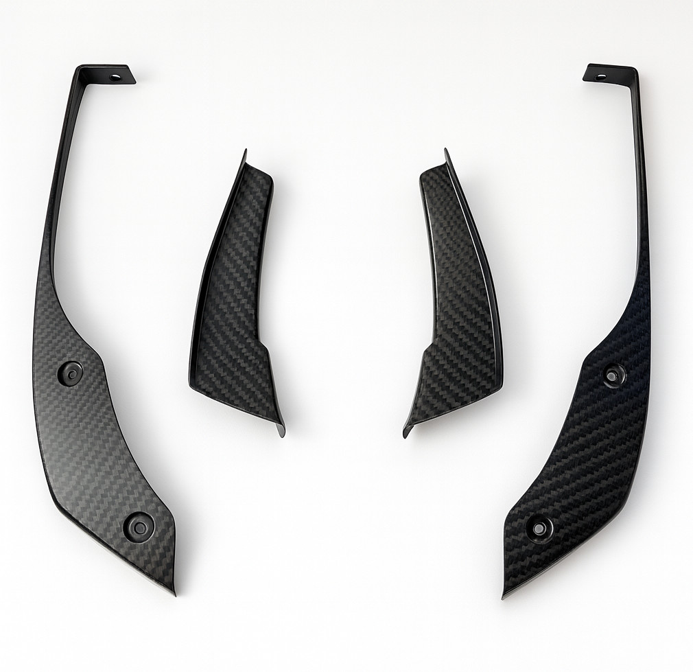 For Porsche 718 GT4/GT4 RS Dry Carbon Dive Planes & Lower Spoiler