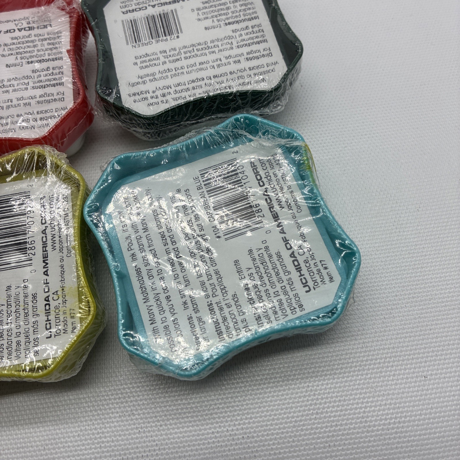 4 MARVY MATCHABLES RAISED-DYE-BASED ''INK PADS New