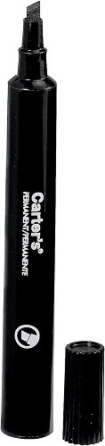 Marks-A-Lot Permanent Markers, Large Chisel Tip, Black, 1 Highlighter (27178)