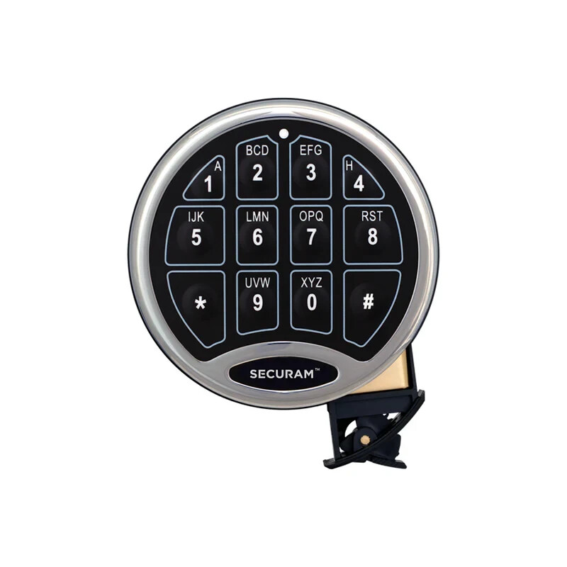 SecuRam Safelogic Basic Electronic Lock & Keypad SET - Swingbolt - Chrome