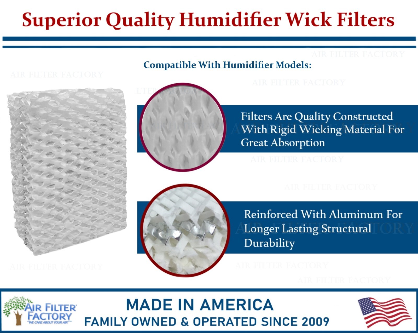 Compatible With Holmes 730 Humidifier Wick Cool Mist Replacement Filters 2 Pack