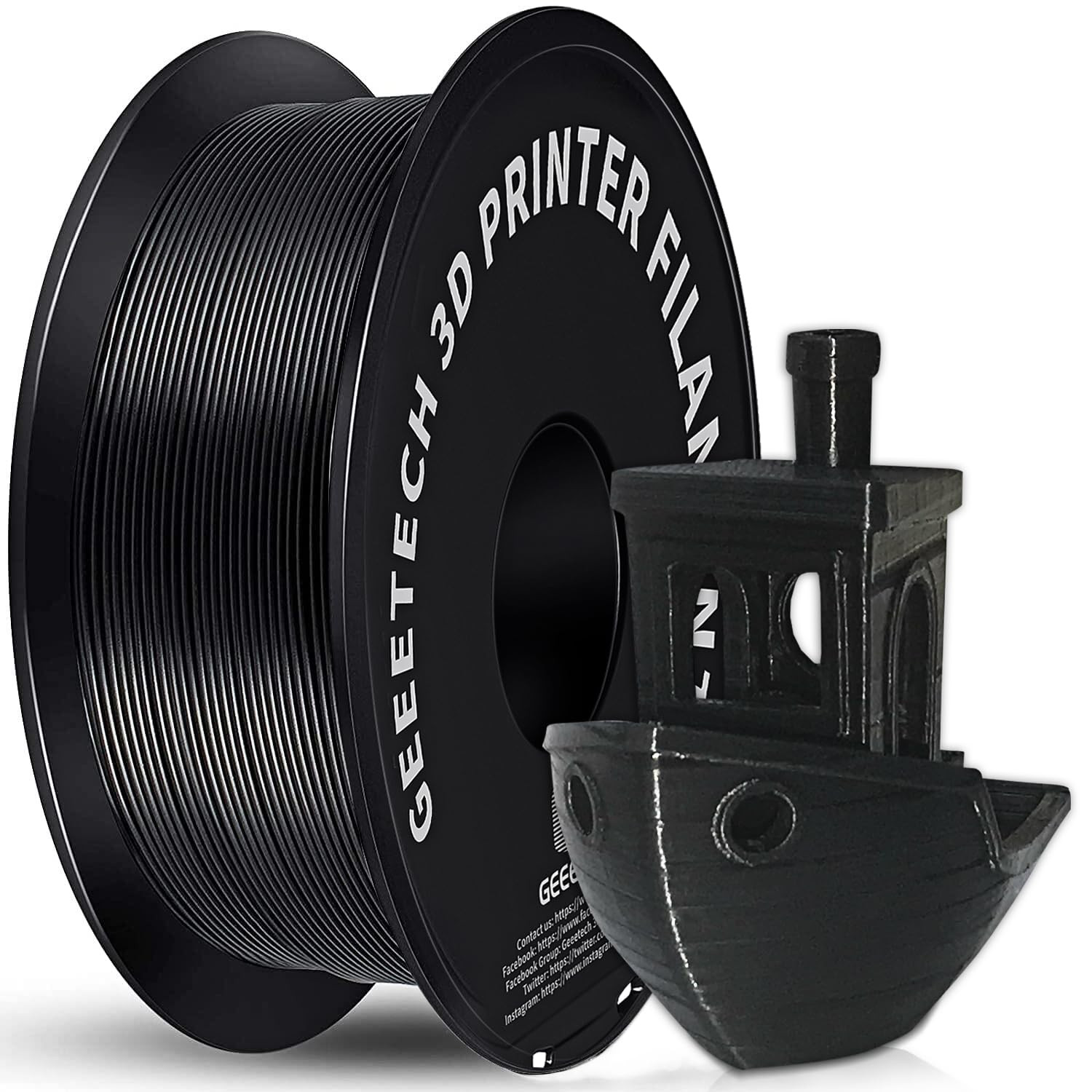 1KG GEEETECH Filament PLA Black 1.75mm 1kg/roll Consumables For FDM 3D Printer