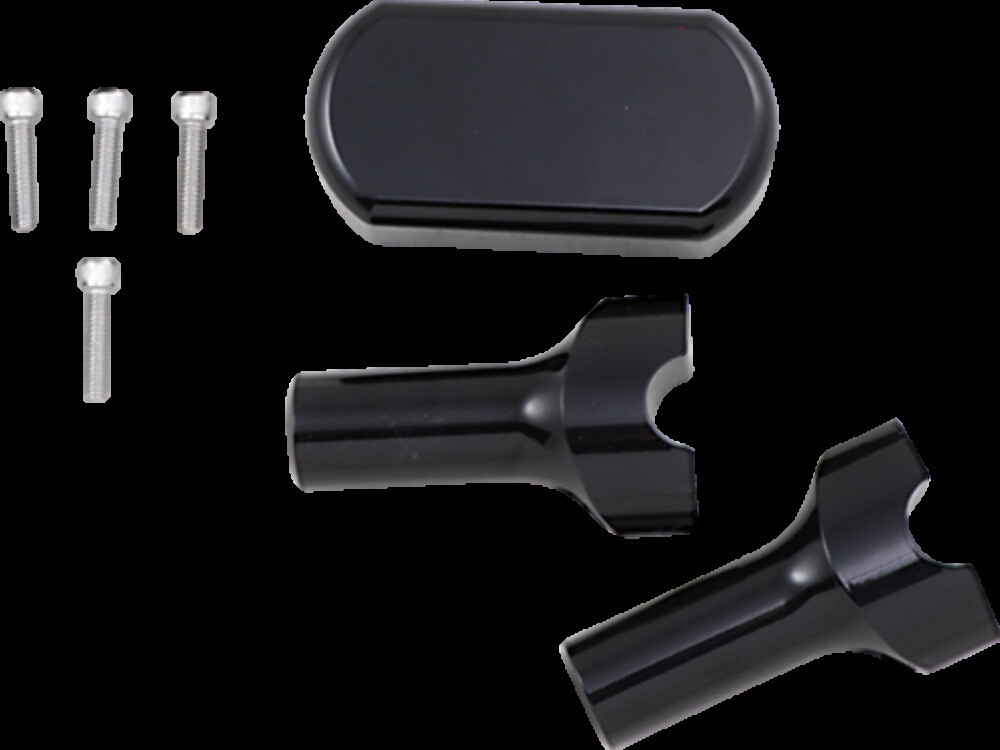 LA CHOPPERS LA-7442-04B RISERS W/SOLID TOP 4" BK