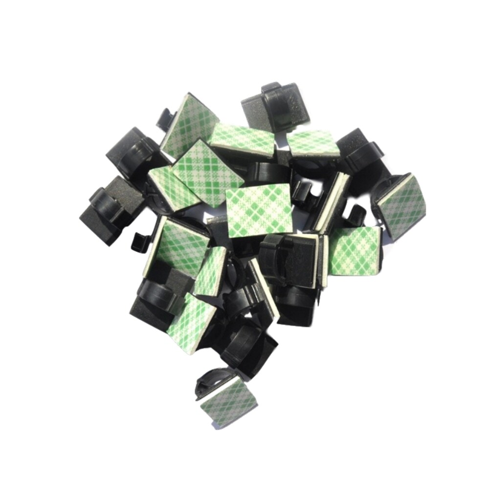 50PCS Sticky Cable Clips Easy to Use Wire Holders Double Sided Tape Wire Clips