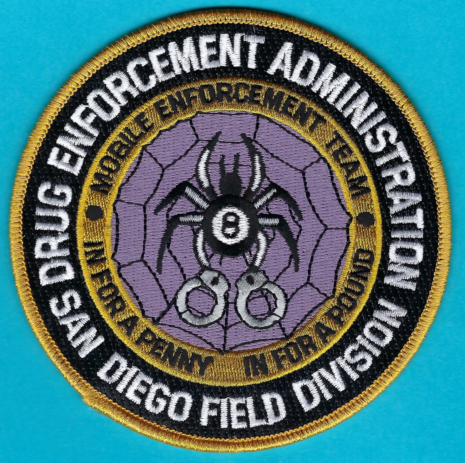 DEA DRUG ENFORCEMENT ADMINISTRATION SAN DIEGO CALIFORNIA FIELD DIVISION PATCH