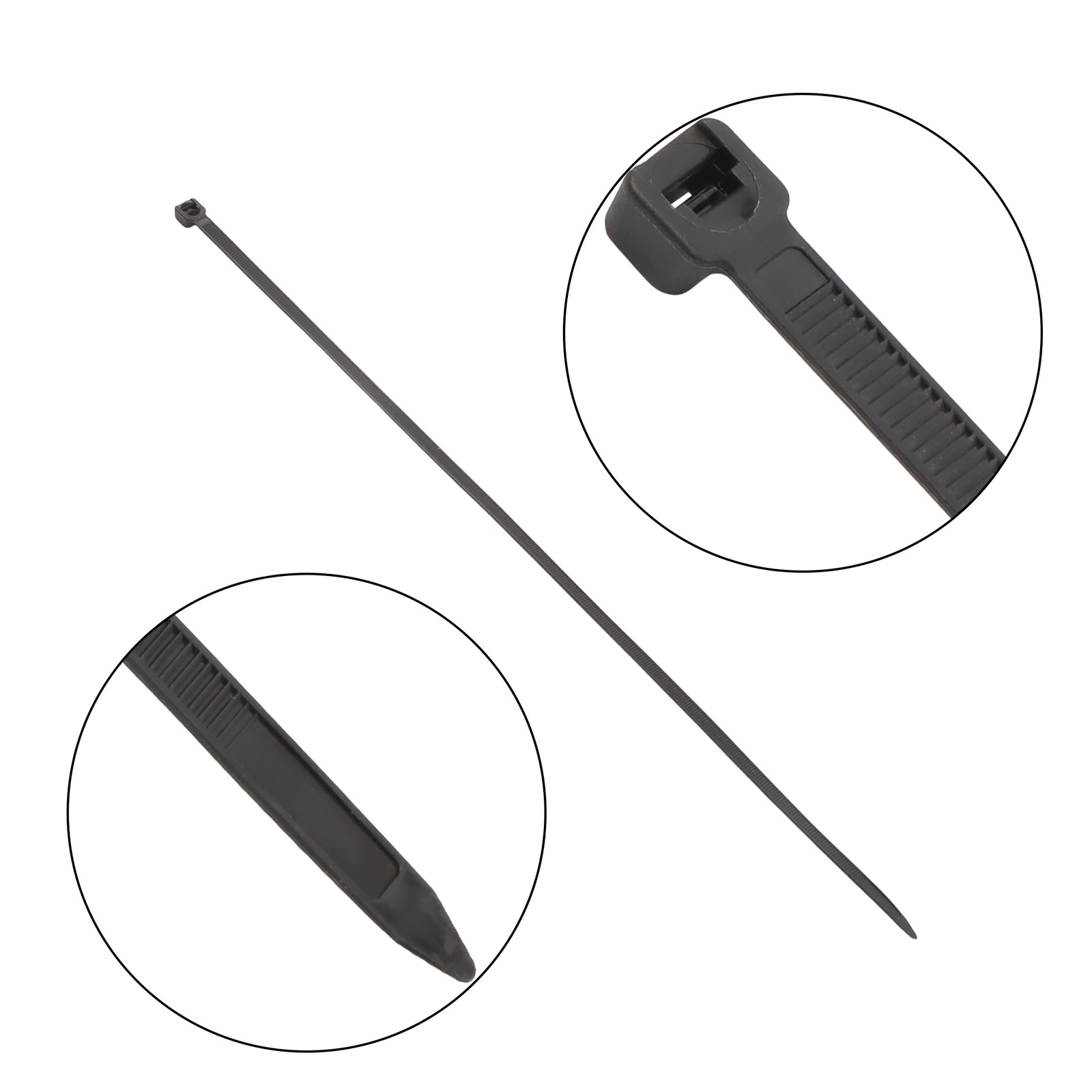 600 Pcs Self-locking Cable Ties Heavy Duty Assorted Sizes 8"+12"+14"+18" Nylon