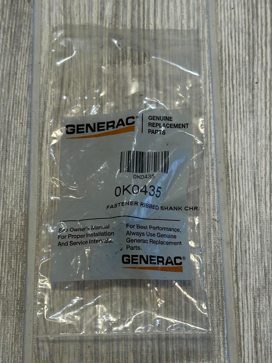 Fastener Ribbed Shank Chrstm T 0K0435 Generac