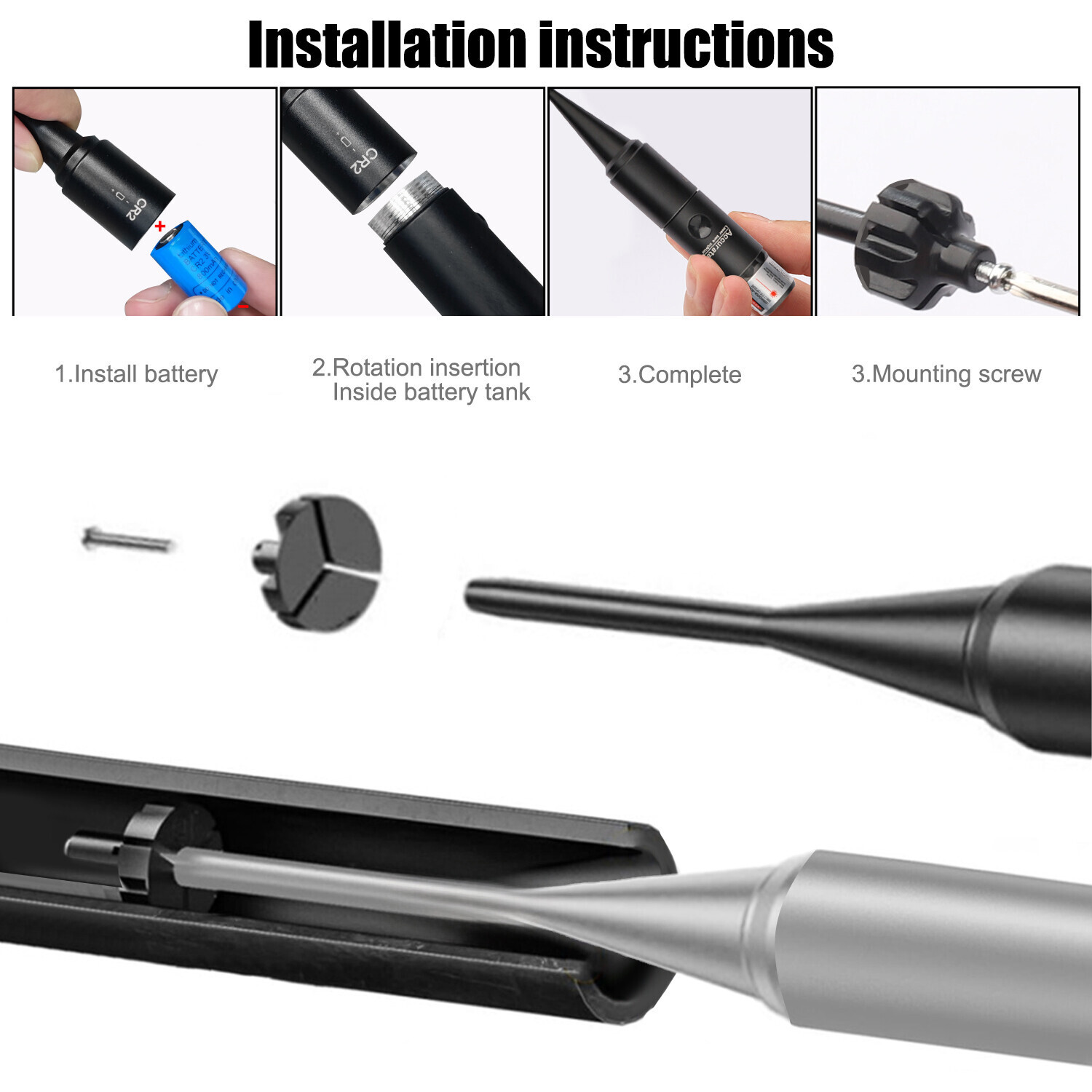 Professional Green Laser Bore Sight Kit Multiple Caliber Upgraded Bore Sighter