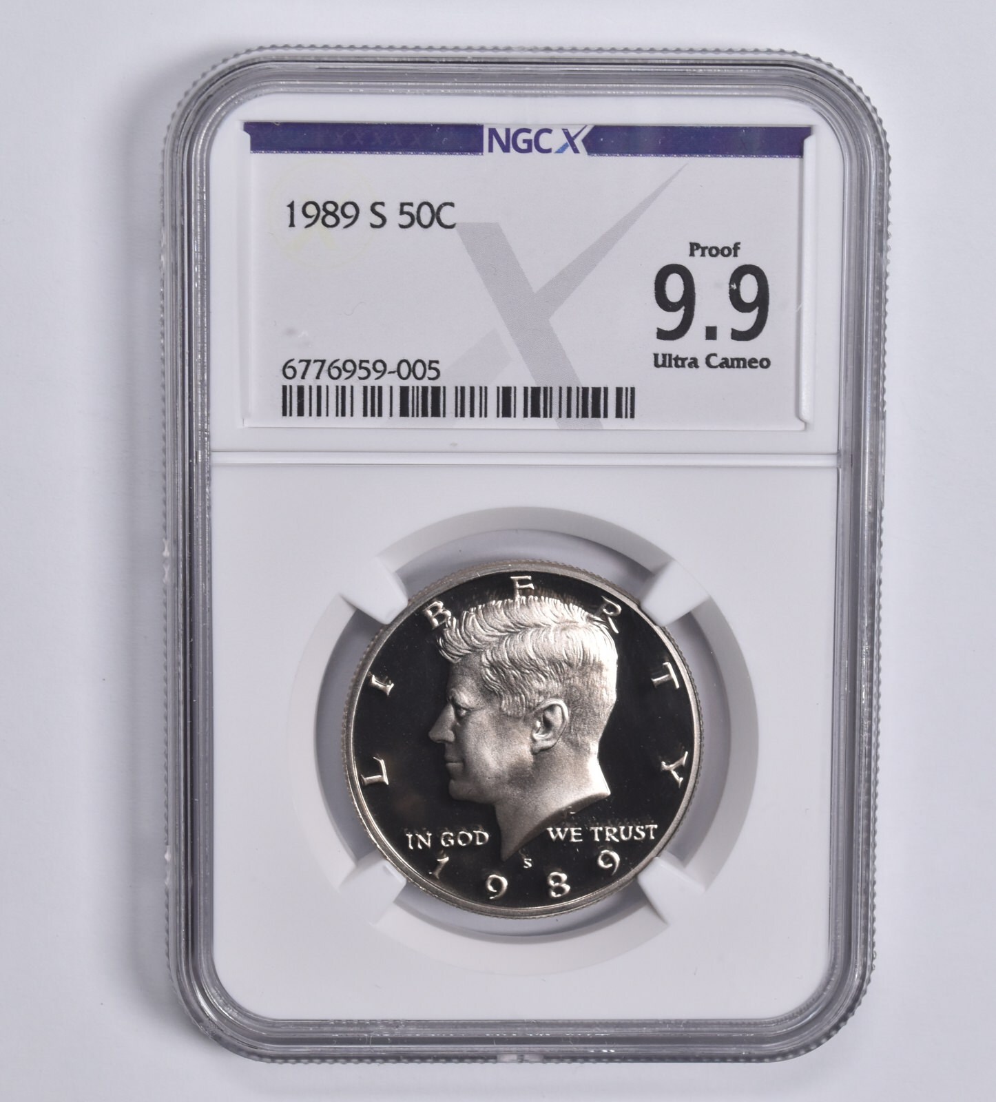 Proof 9.9 1989-S Kennedy Half Dollar NGC X NGCX