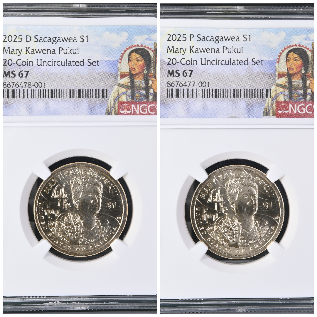 2025 P & D Sacagawea Dollar Uncirculated $1 NGC MS67 - 2 Coins