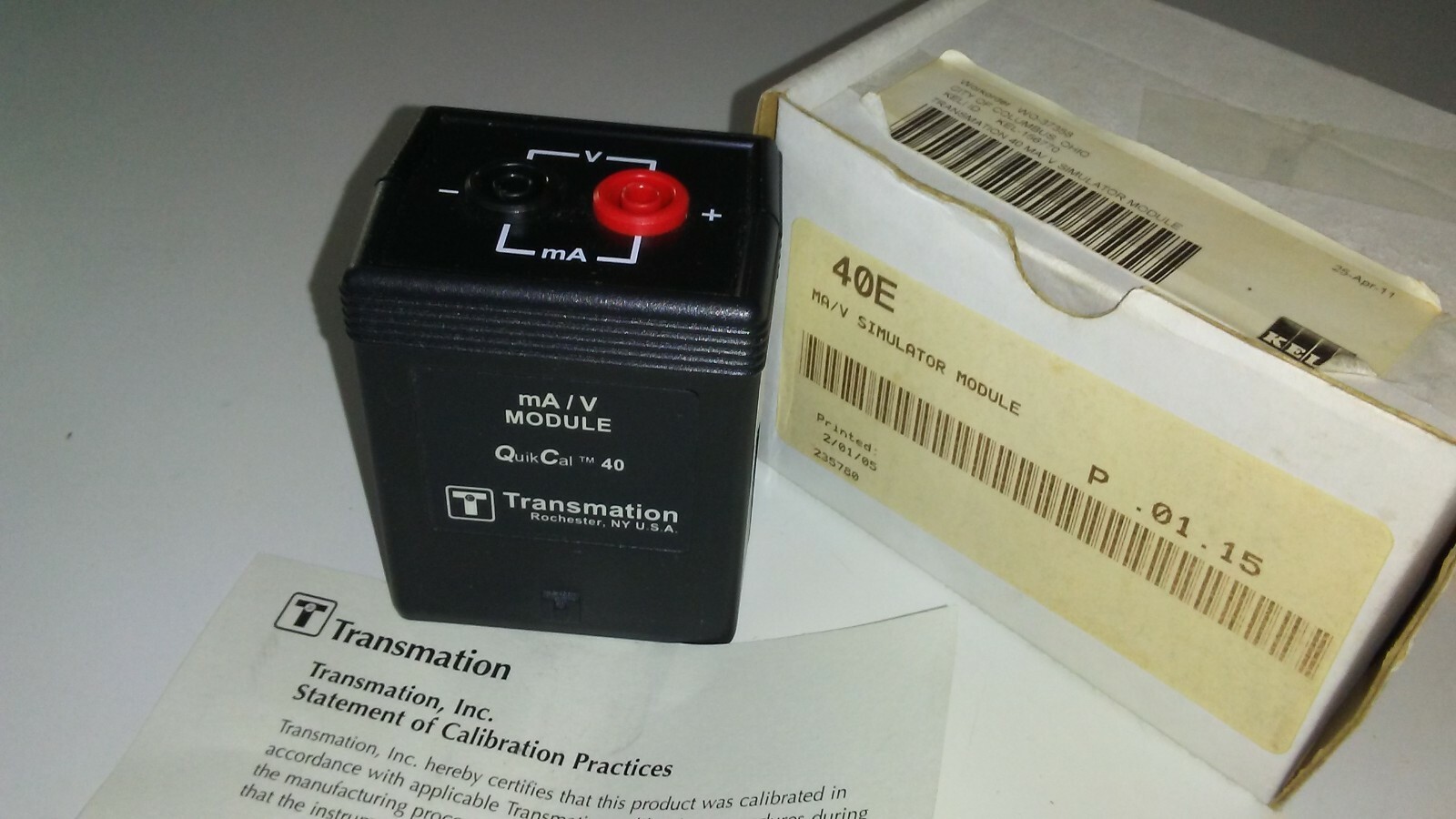 Transmation Quick Cal 40 MA/V  Module ((SURPLUS))