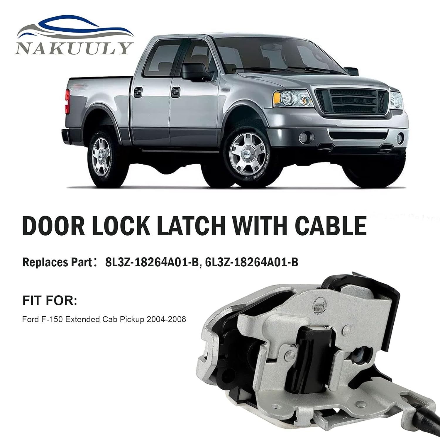 Left Driver Side Rear Door Lock Latch for Ford