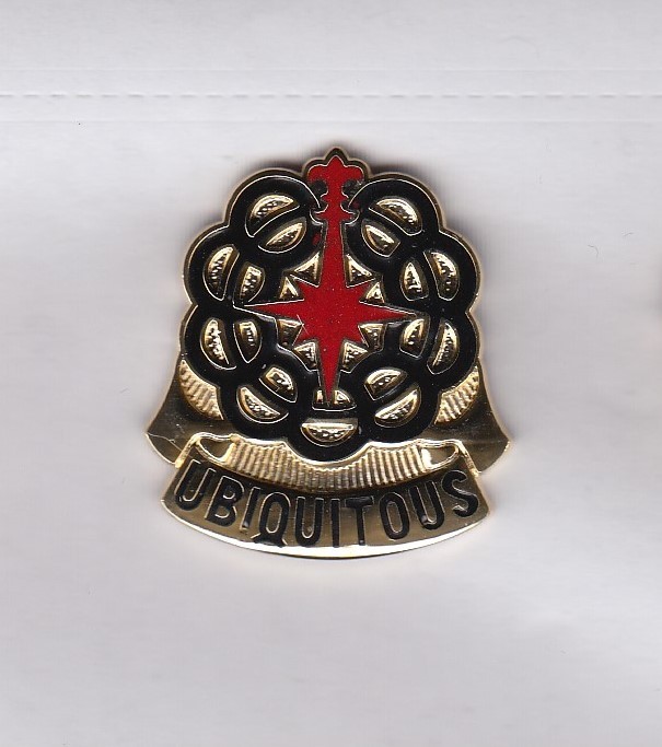 US Army 38th Transportation Battalion crest DUI badge clutchback c/b G-23
