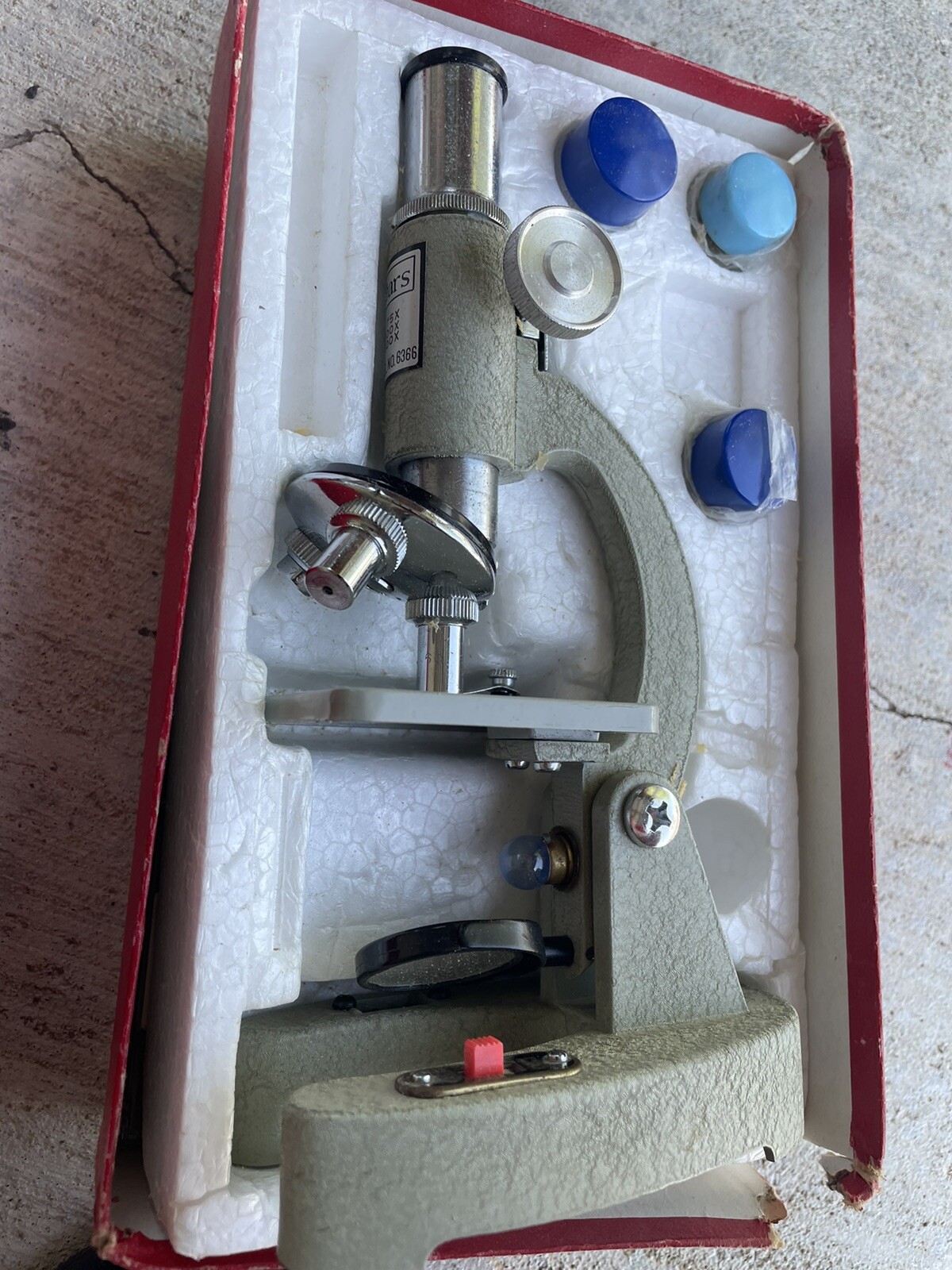 Vintage Sears Model 6366 Microscope 75x 300x 600x NL