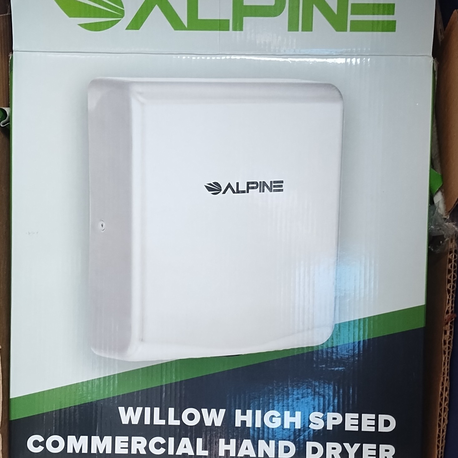 Alpine Willow High Speed Commercial Hand Dryer, Powerful Electric Bathroom Dryer
