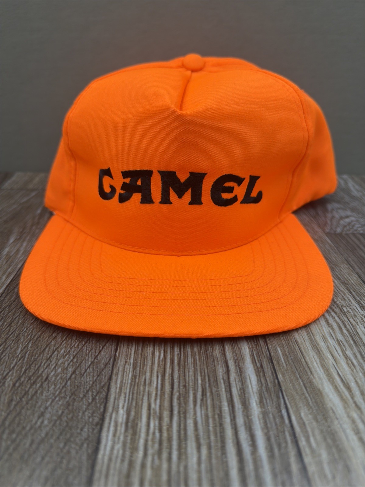 New Vintage 1990s Camel Cigarettes Hunter Orange  Snapback Hat/Cap, One Size.