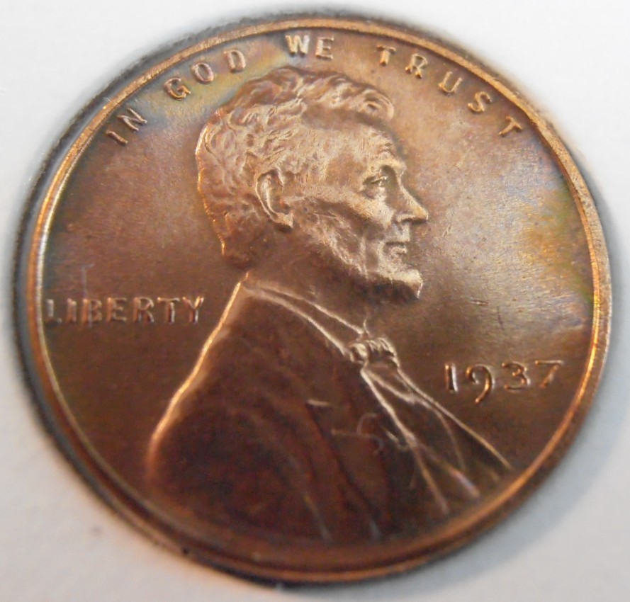 1937 P Early Low mintage UNC Lincoln Wheat Cent,  (37PFS1), FREE SHIPPING