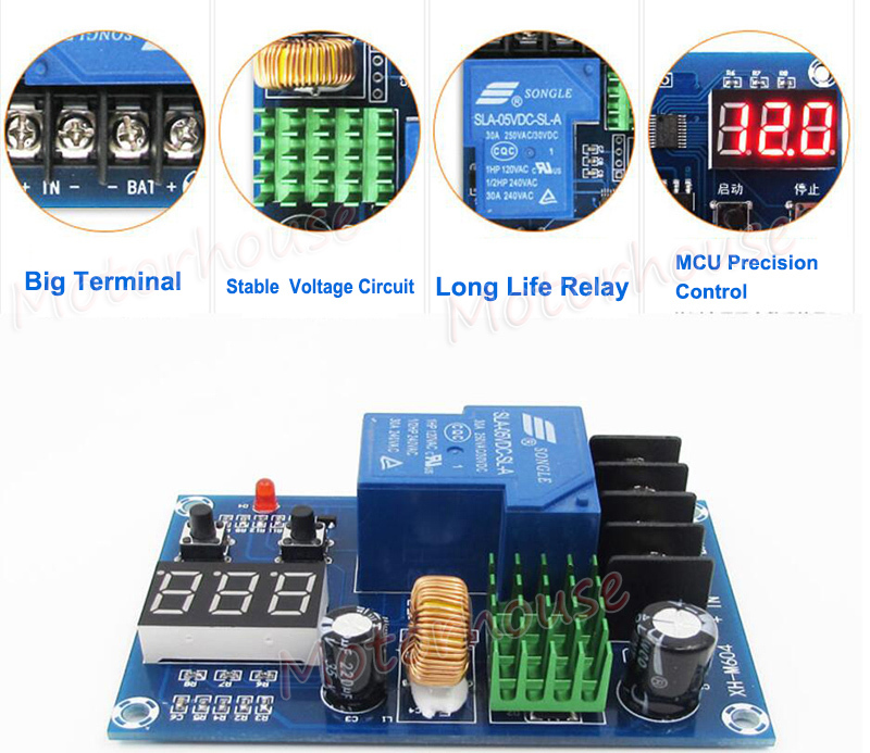 Battery Charger Automatic Charging Controller Module 30A 6V-60V 12V 24V 36V 48V