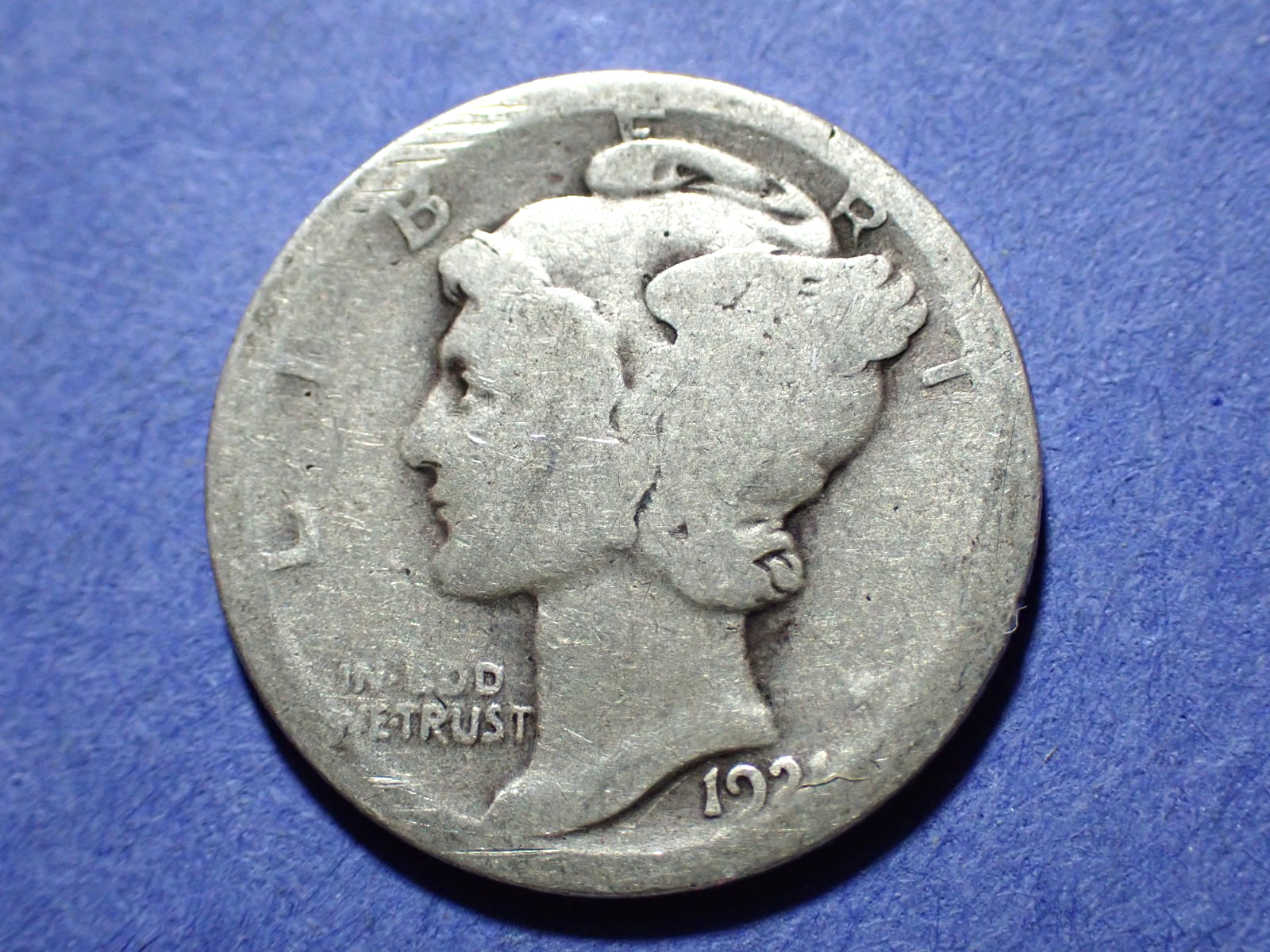 1921 Mercury Dime  AG