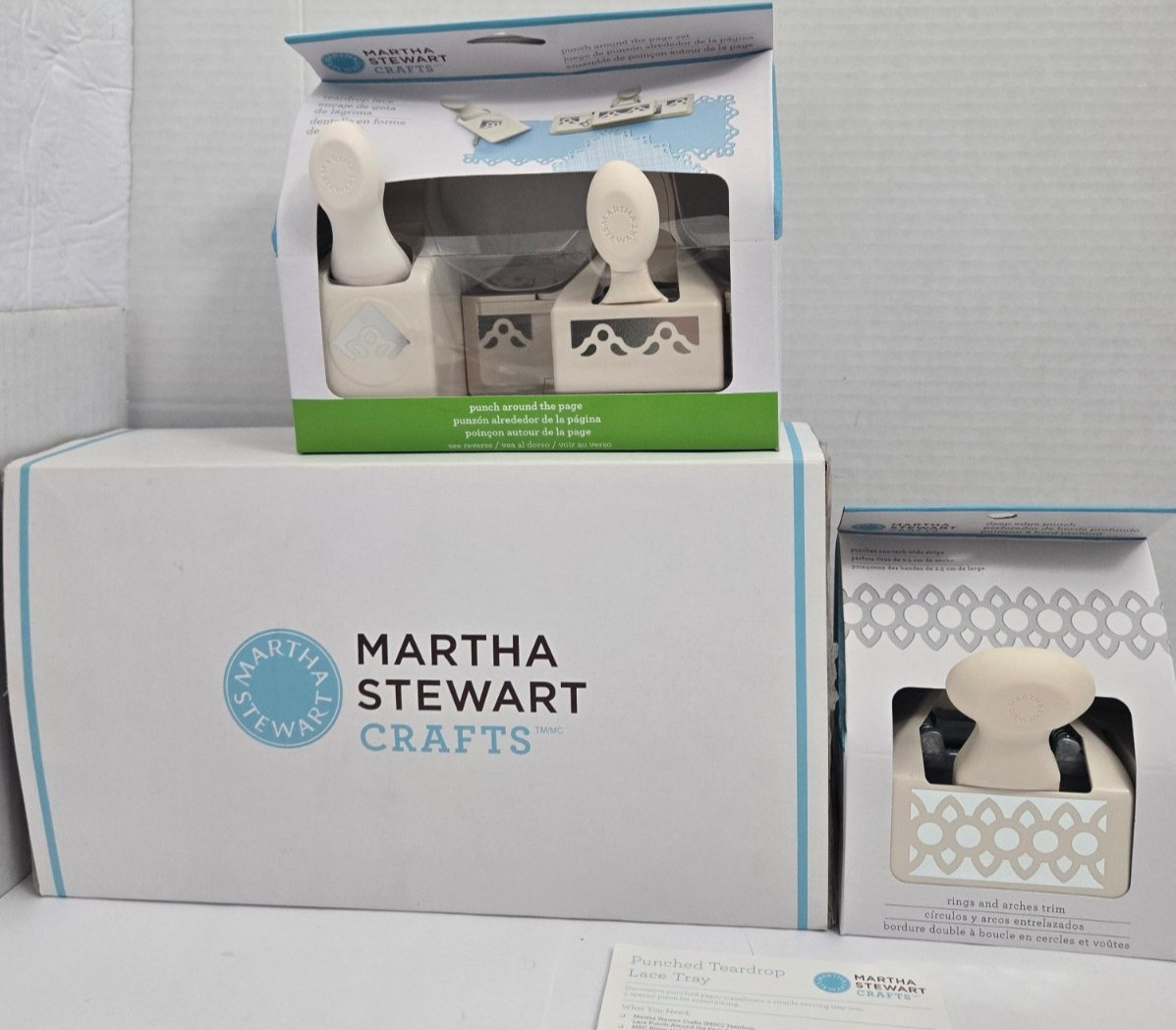 Martha Stewart Crafts Paper Punch Around The Page & Deep Edge Rings Arches