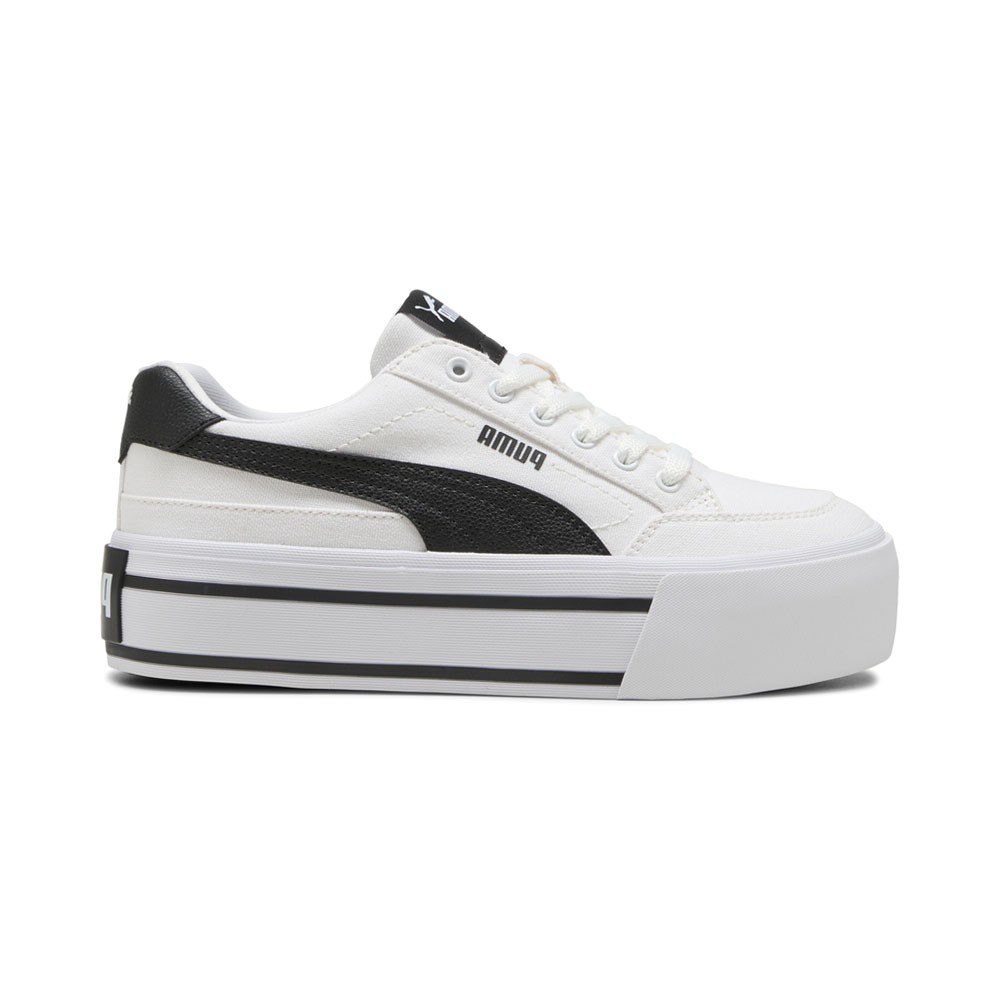 PUMA Court Classic Vulc Platform  Womens White Sneakers Casual Shoes 40232901