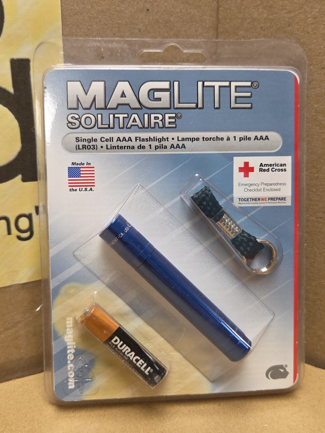 Maglite Solitaire Incandescent 1-Cell AAA Blue Flashlight *NEW* Model K3A116