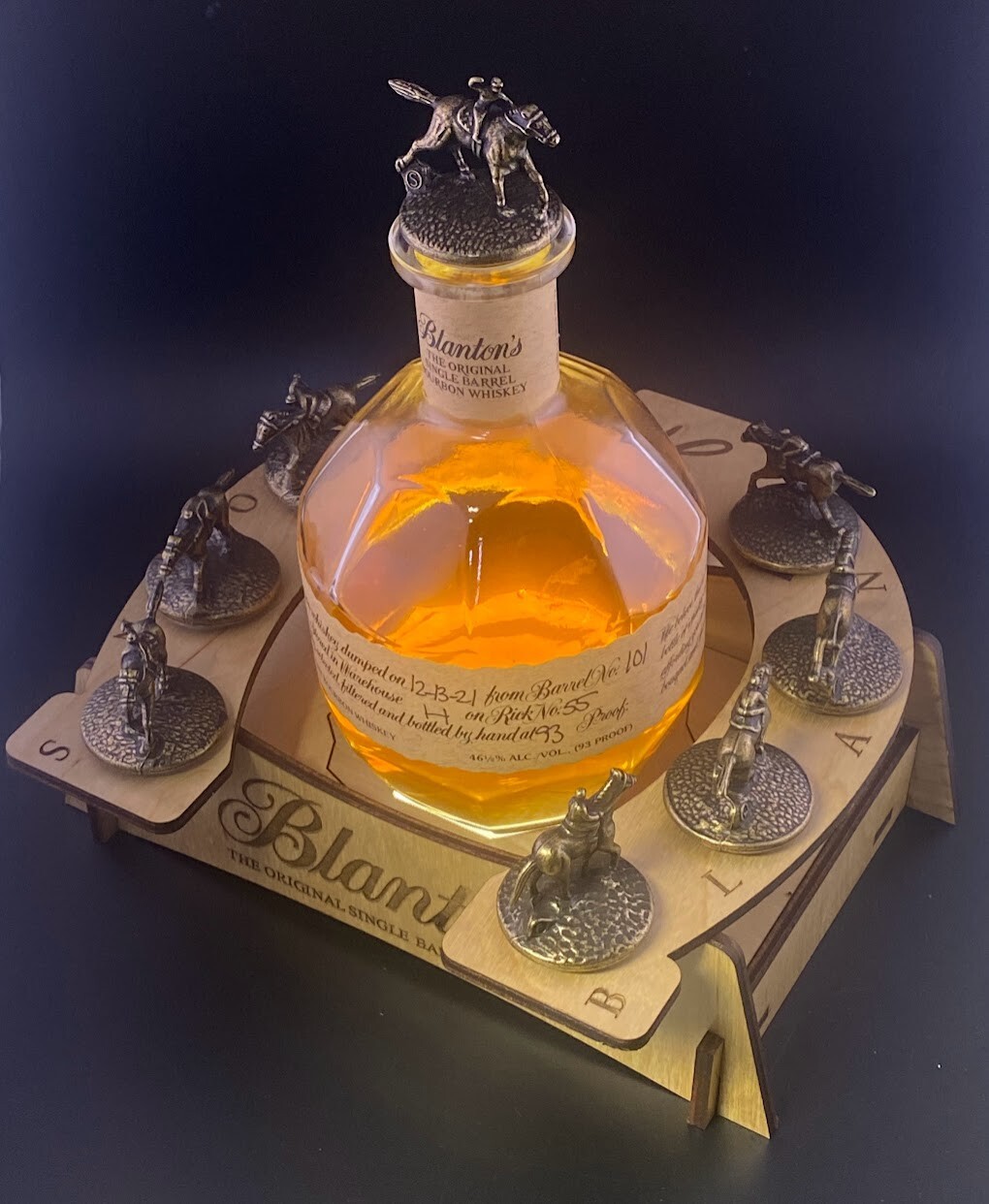 Blanton's Bundle - Lighted Display, Cigar Ashtray & 2 Engraved Glencairn Glass