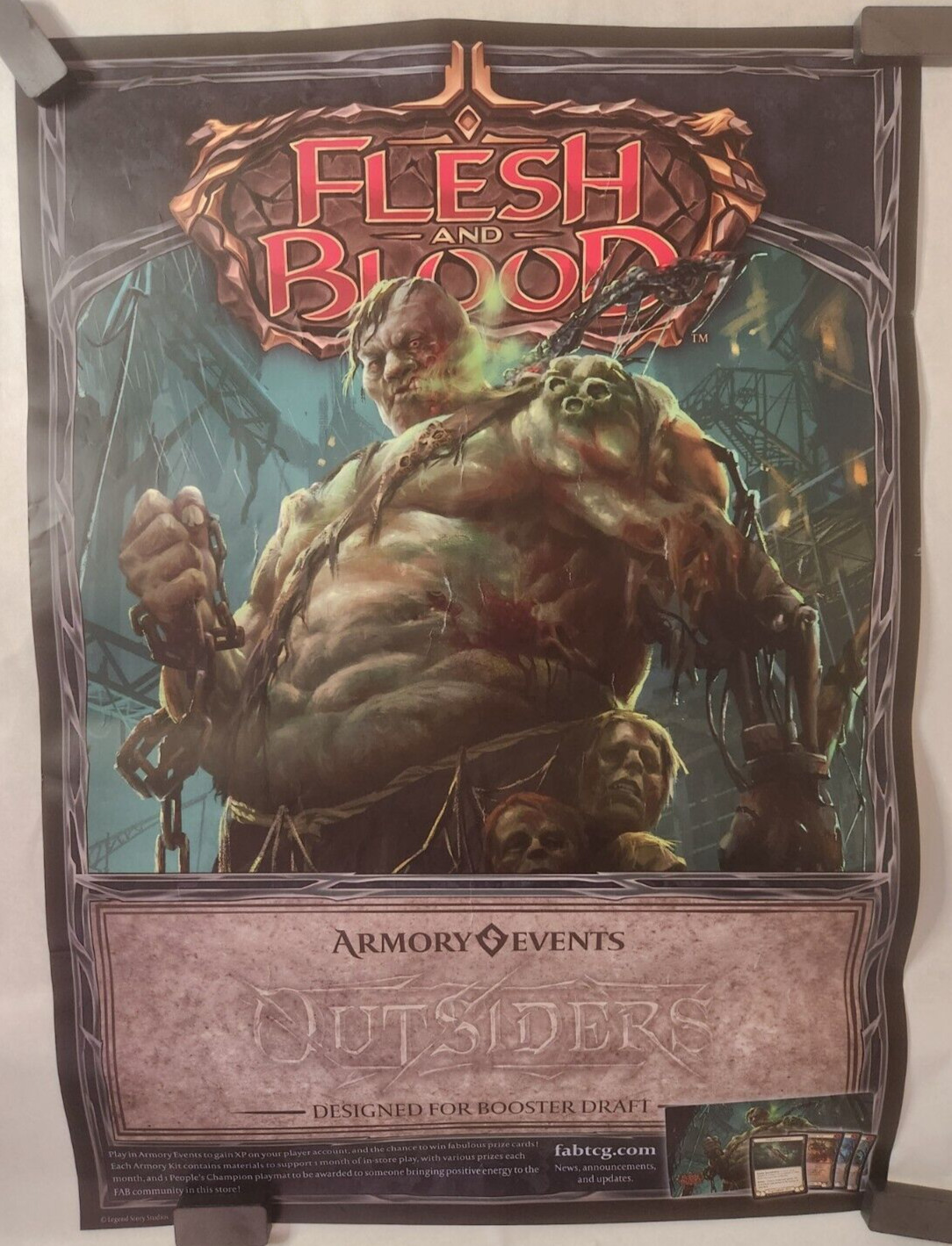 Flesh and Blood Armory Event Outsiders 16"x23" poster Riptide Lurker of the Deep