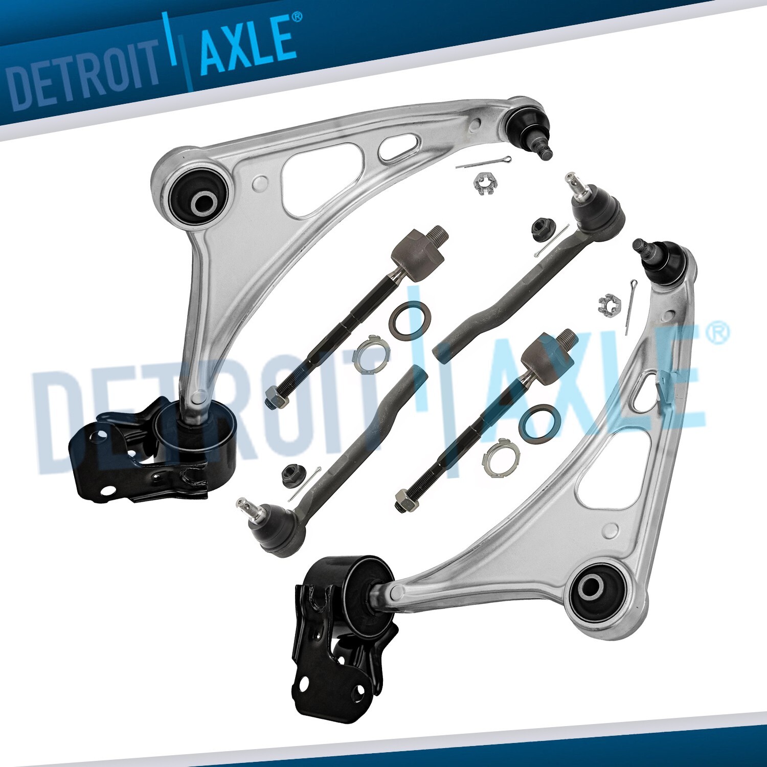 Front Lower Control Arms Inner Outer Tie Rods for Honda Pilot Ridgeline Passport