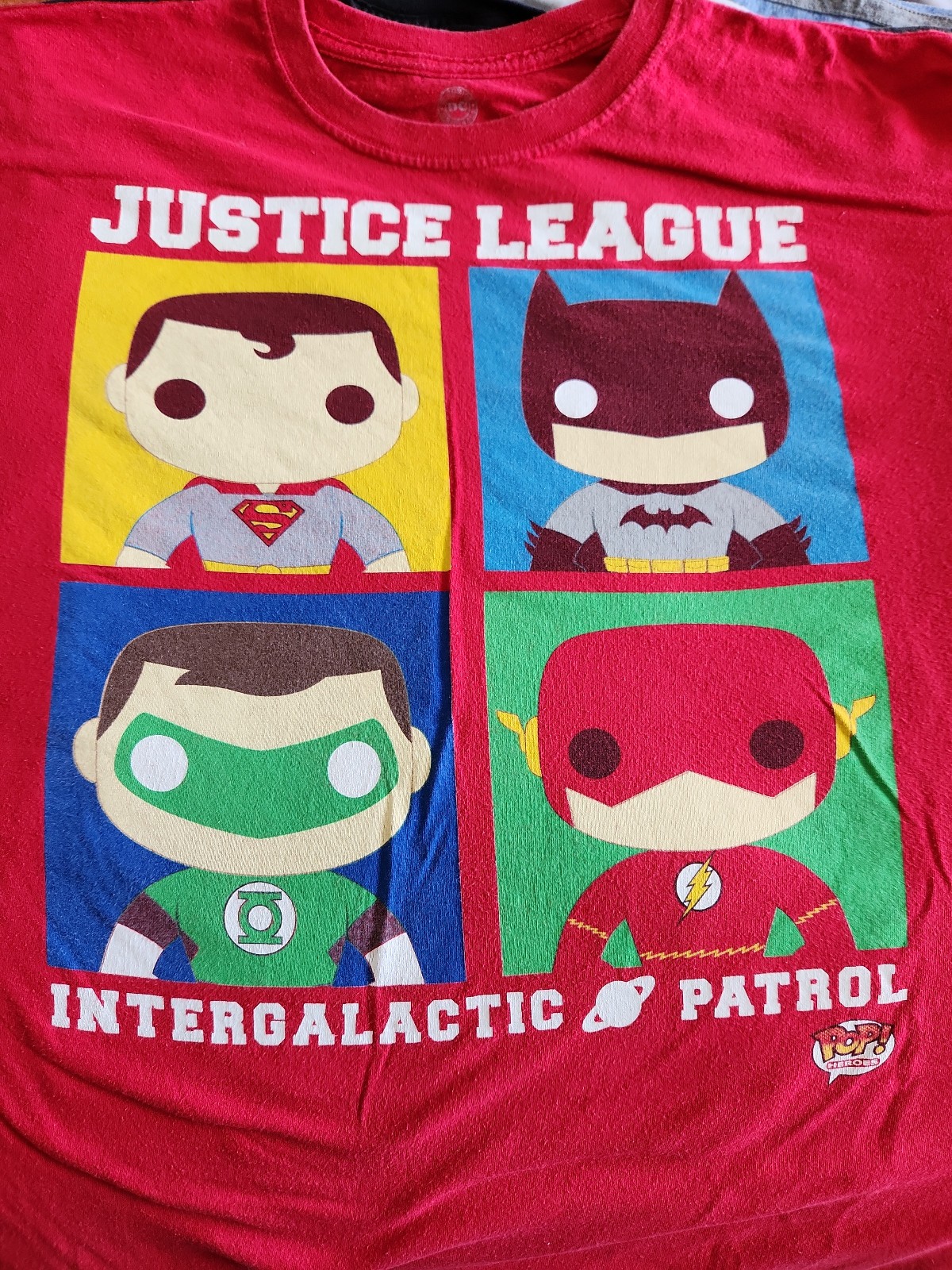 DC Comics Used T-Shirt - Size XL Extra Large - POP Justice League