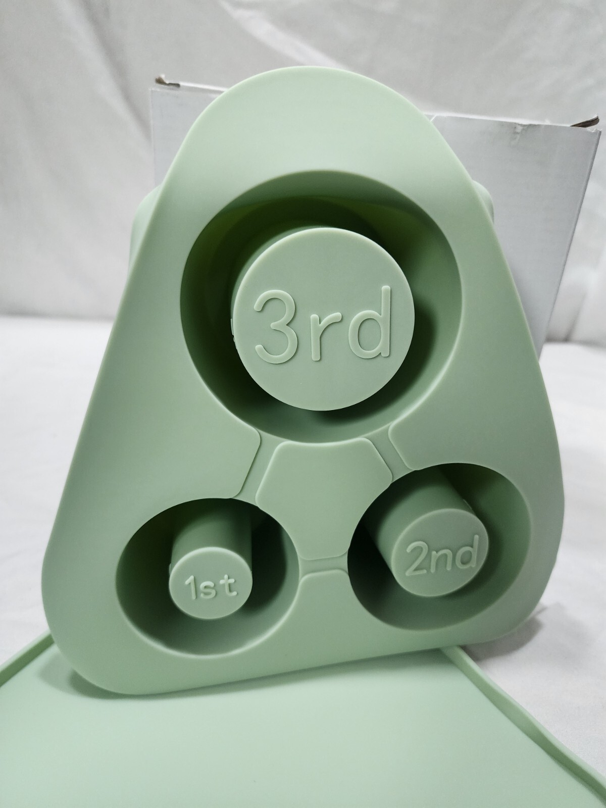 Triangle Ice Cube Tray for Stanley Cup Easy-Release Silicone 3 Hollow Cylinders