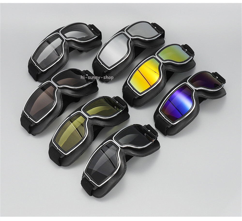 Motorcycle Vintage Bike Goggles Windproof Retro Motocross Glasses Sport Eyewear