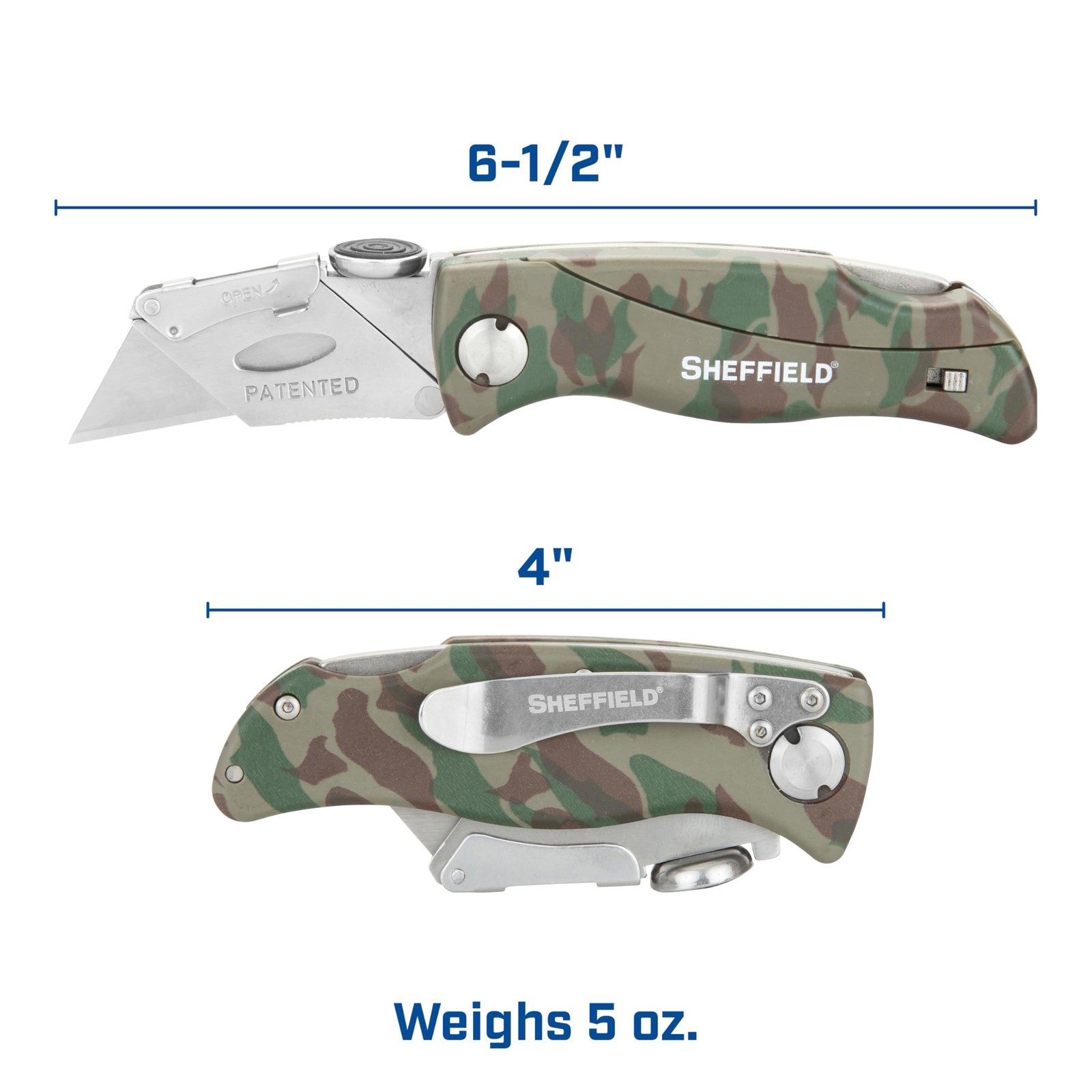 Utility Knife with 5 Utility Knife Blade Storage Compartment