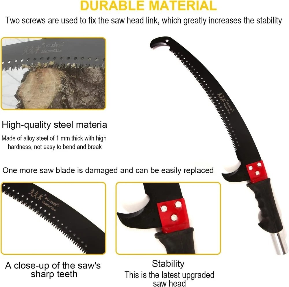 30 Feet Tree Pole Pruner, Durable Tree Trimmers Handle, Manual Branches Trimmer