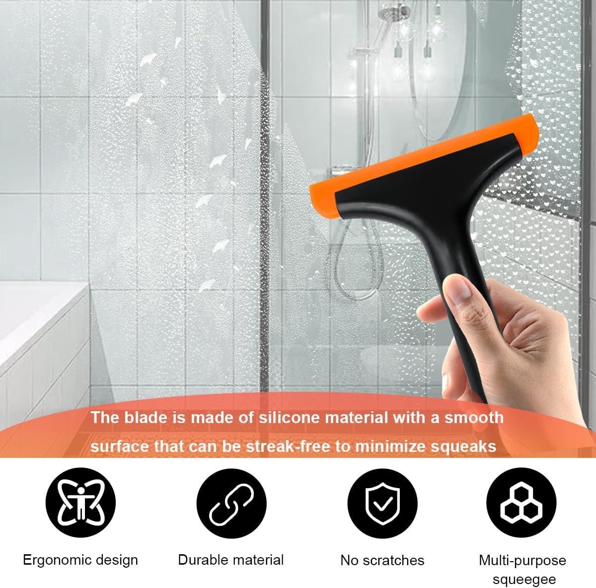 Mini Silicone Window Squeegee for Car Windshield Mirror Shower Glass Cleaning